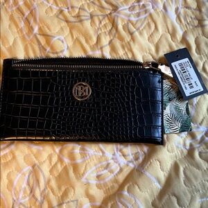 Black Croc Embossed Wallet